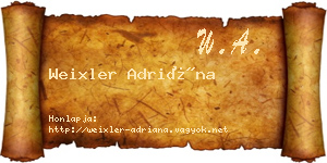 Weixler Adriána névjegykártya